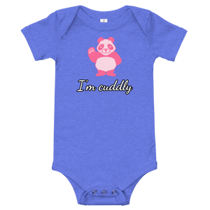 Howdy Panda - I'm Cuddly Baby Bodysuit Pink