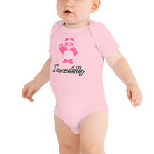 Load image into Gallery viewer, Howdy Panda - I&#39;m Cuddly Baby Bodysuit Pink