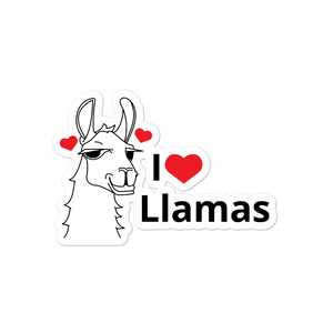 The Cool Llama - I Love Llamas Sticker