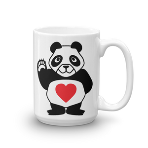 Howdy Panda - Love Heart Mug