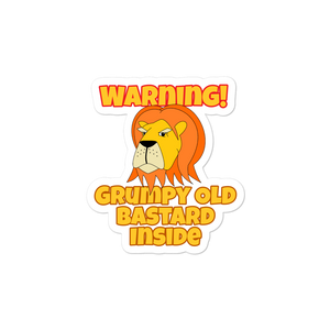 Grumpy Lion - Grumpy Old Bastard Sticker