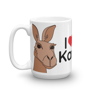 Australia - I Love Kangaroos Mug (Brown)