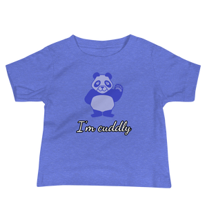 Howdy Panda - I'm Cuddly Baby T-Shirt Blue