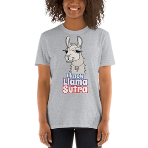 The Cool Llama - I Know Llama Sutra Plain Unisex T-Shirt