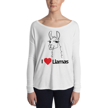 Load image into Gallery viewer, The Cool Llama - I Love Llamas Women&#39;s Long Sleeve Shirt