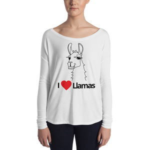 The Cool Llama - I Love Llamas Women's Long Sleeve Shirt