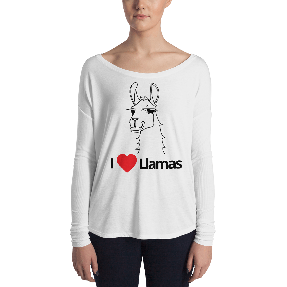 The Cool Llama - I Love Llamas Women's Long Sleeve Shirt