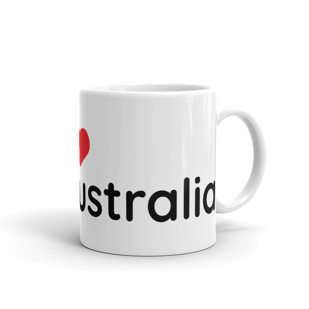 Australia - I Love Australia Kangaroo Mug (Brown)