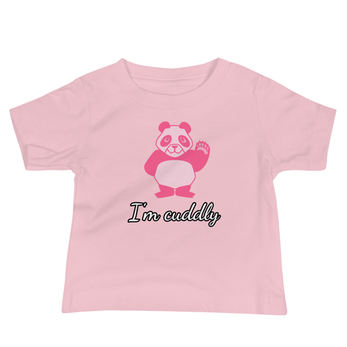 Howdy Panda - I'm Cuddly Baby T-Shirt Pink