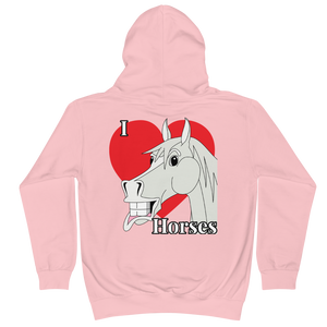 The Cheeky Horse - I Love Horses Kids Hoodie