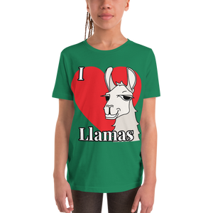 The Cool Llama - I Love Llamas Kids T-Shirt