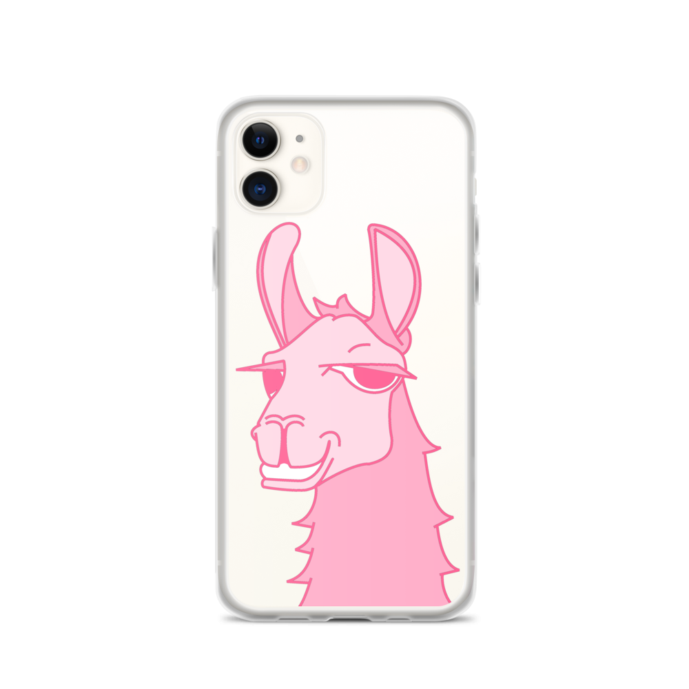 The Cool Llama - iPhone Case Pink