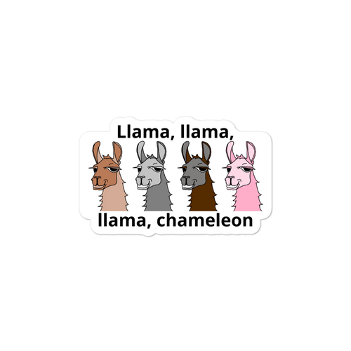 The Cool Lama - Llama Chameleon Sticker