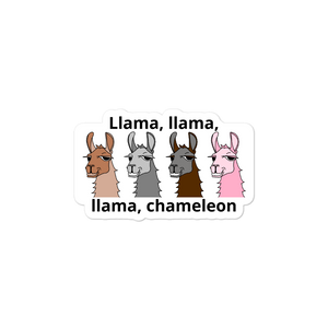 The Cool Lama - Llama Chameleon Sticker