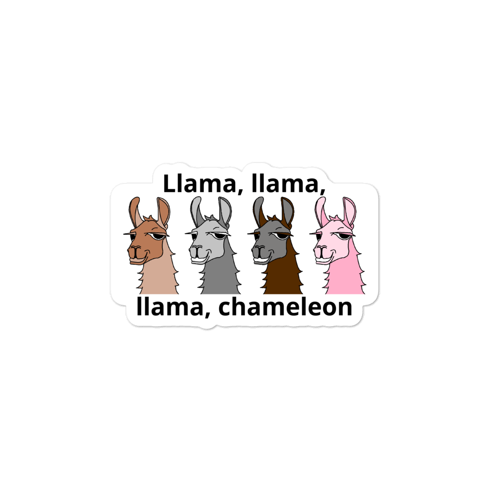 The Cool Lama - Llama Chameleon Sticker