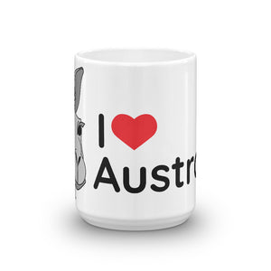 Australia - I Love Australia Kangaroo Mug (Grey)