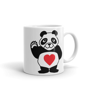 Howdy Panda - Love Heart Mug