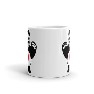 Howdy Panda - Love Heart Mug