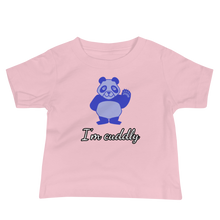 Load image into Gallery viewer, Howdy Panda - I&#39;m Cuddly Baby T-Shirt Blue