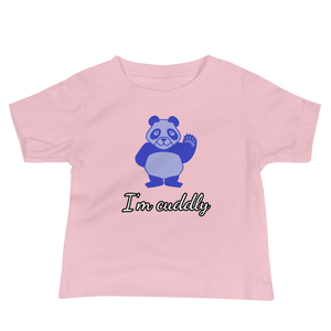 Howdy Panda - I'm Cuddly Baby T-Shirt Blue