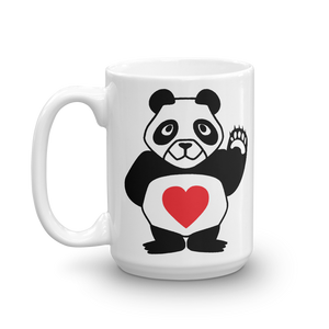 Howdy Panda - Love Heart Mug