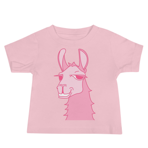 The Cool Llama - Baby T-Shirt Pink