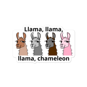 The Cool Lama - Llama Chameleon Sticker