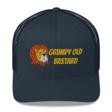 Load image into Gallery viewer, Grumpy Lion - Grumpy Old Bastard Trucker Cap Hat