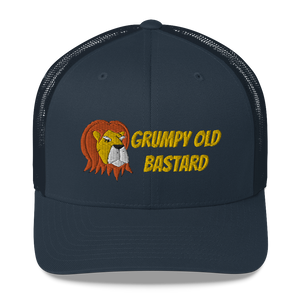 Grumpy Lion - Grumpy Old Bastard Trucker Cap Hat