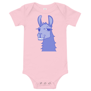 The Cool Llama - Baby Bodysuit Blue