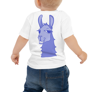 The Cool Llama - Baby T-Shirt Blue