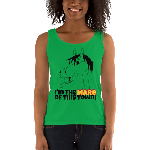 The Cheeky Horse - I'm The Mare Of This Town Ladies Tank Top Singlet