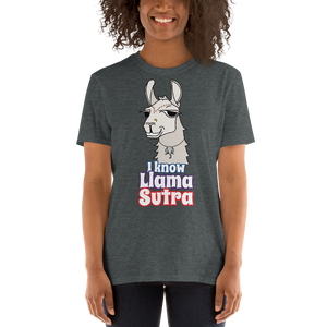 The Cool Llama - I Know Llama Sutra Plain Unisex T-Shirt