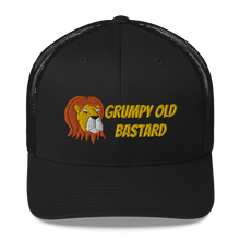 Load image into Gallery viewer, Grumpy Lion - Grumpy Old Bastard Trucker Cap Hat