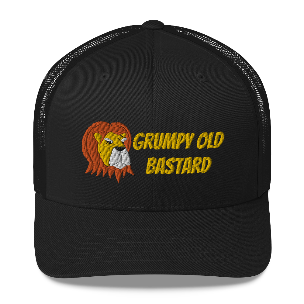 Grumpy Lion - Grumpy Old Bastard Trucker Cap Hat