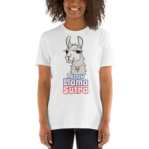 The Cool Llama - I Know Llama Sutra Plain Unisex T-Shirt