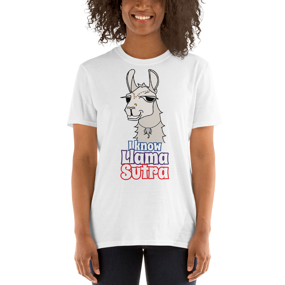 The Cool Llama - I Know Llama Sutra Plain Unisex T-Shirt