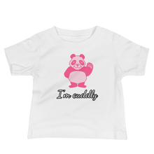 Load image into Gallery viewer, Howdy Panda - I&#39;m Cuddly Baby T-Shirt Pink