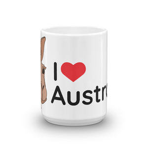 Australia - I Love Australia Kangaroo Mug (Brown)