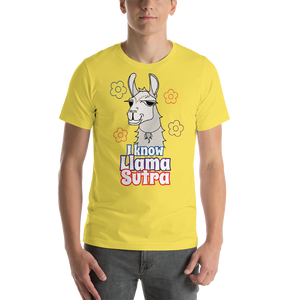 The Cool Llama - I Know Llama Sutra Light Coloured Unisex T-Shirt