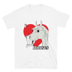 The Cheeky Horse - I Love Horses Adult Shirt