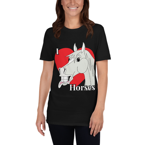 The Cheeky Horse - I Love Horses Adult Shirt