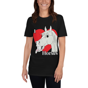 The Cheeky Horse - I Love Horses Adult Shirt