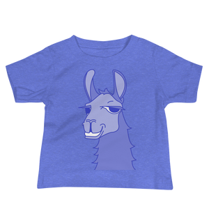 The Cool Llama - Baby T-Shirt Blue