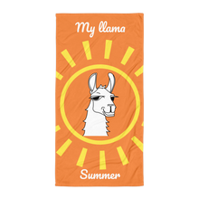 Load image into Gallery viewer, The Cool Llama - Beach Towel Orange