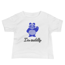 Load image into Gallery viewer, Howdy Panda - I&#39;m Cuddly Baby T-Shirt Blue