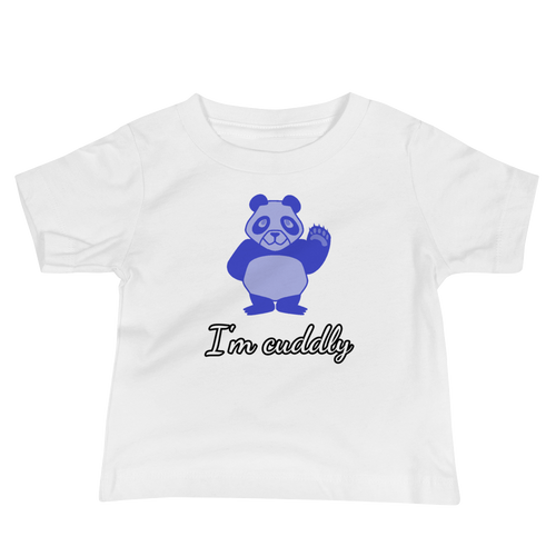 Howdy Panda - I'm Cuddly Baby T-Shirt Blue