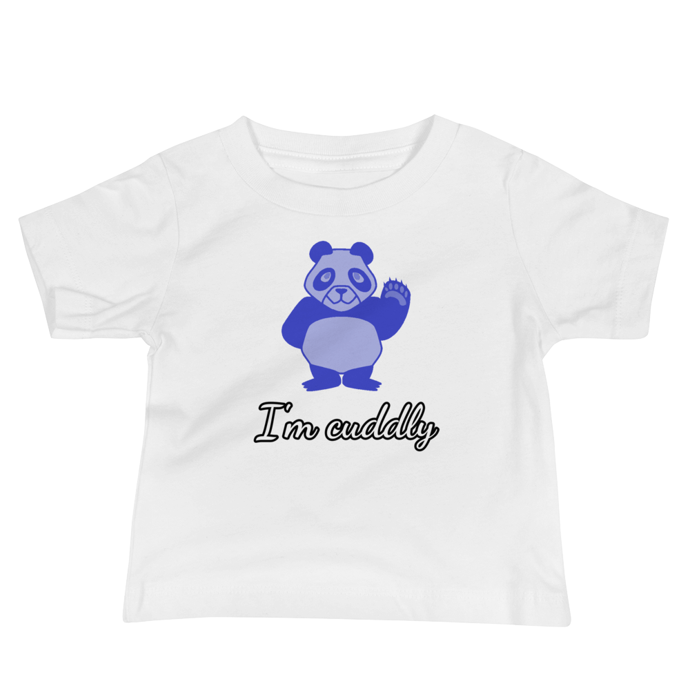 Howdy Panda - I'm Cuddly Baby T-Shirt Blue