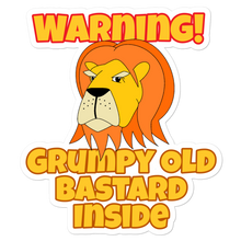 Load image into Gallery viewer, Grumpy Lion - Grumpy Old Bastard Sticker