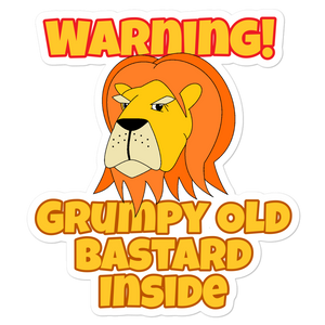 Grumpy Lion - Grumpy Old Bastard Sticker